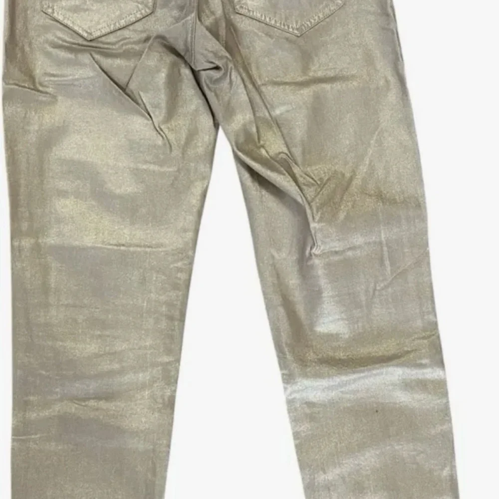 NWOT Lilly Pulitzer Gold Metallic “Worth Skinny” Pants size 6 - Picture 2 of 4